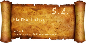 Stefko Leila névjegykártya