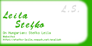 leila stefko business card